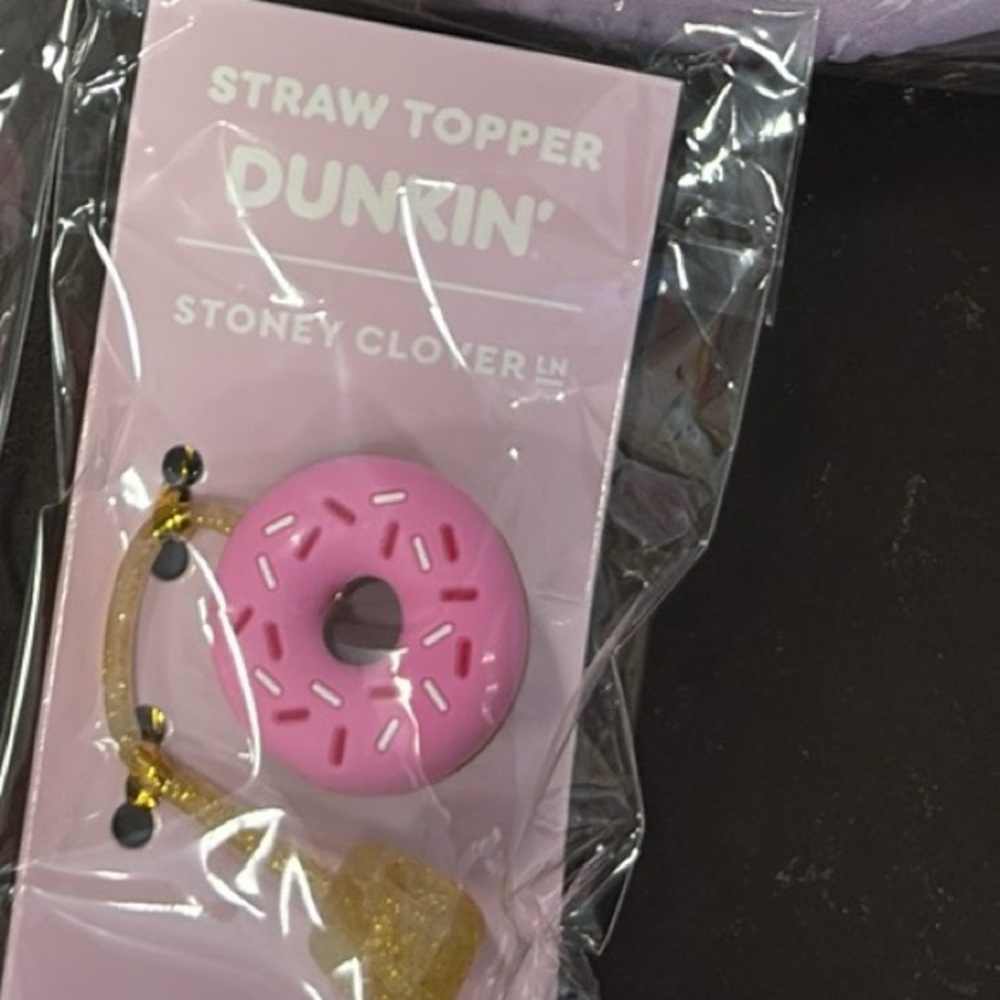 Dunkin' Cup Sleeves and Straw Toppers